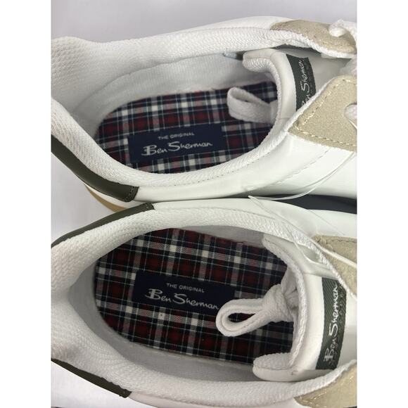 Ben Sherman Men’s Sneakers Size 11 White Taupe Gum Sole Casual Shoes NWT - Picture 5 of 8
